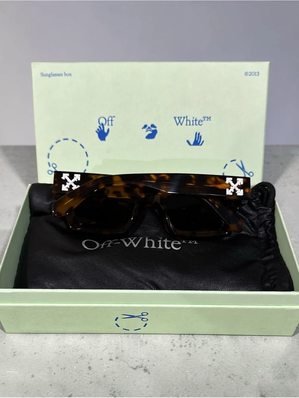 Off-White Virgil Havana Green Sunglasses